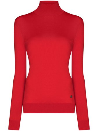 Shop red Givenchy roll-neck knitted jumper with Express Delivery - Farfetch