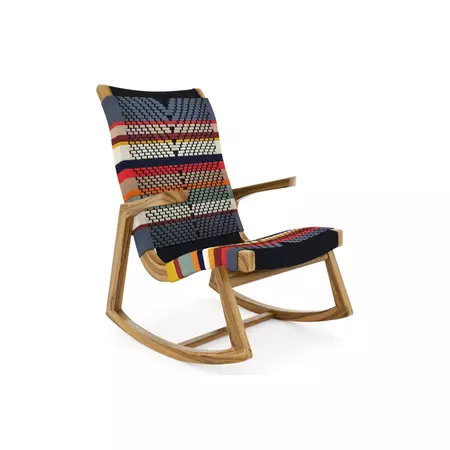 MasayaCo. Amador Rocking Chair In San Geronimo Pattern | Perigold