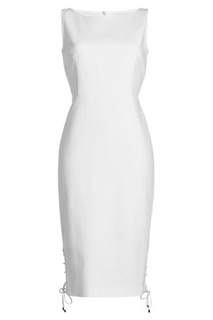 Cotton Dress with Lace-Up Detail Gr. DE 42