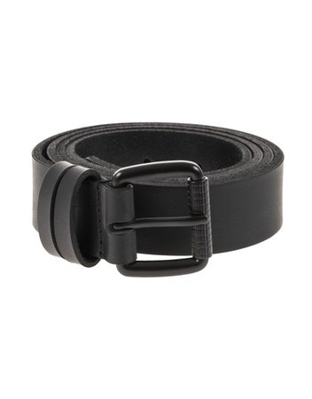Black Buckle Leather Belt