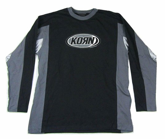 Korn Oval Logo Mesh Long Sleeve Shirt New Official NOS Band Merch Giant 2000 | eBay