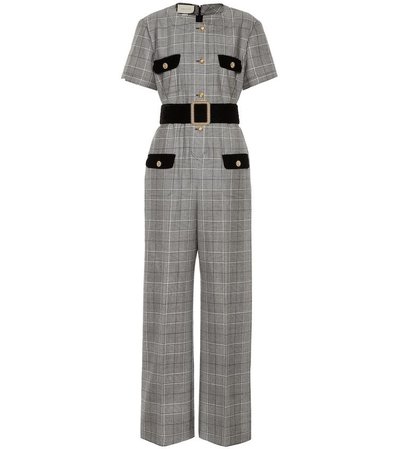 Gucci  Checked wool jumpsuit