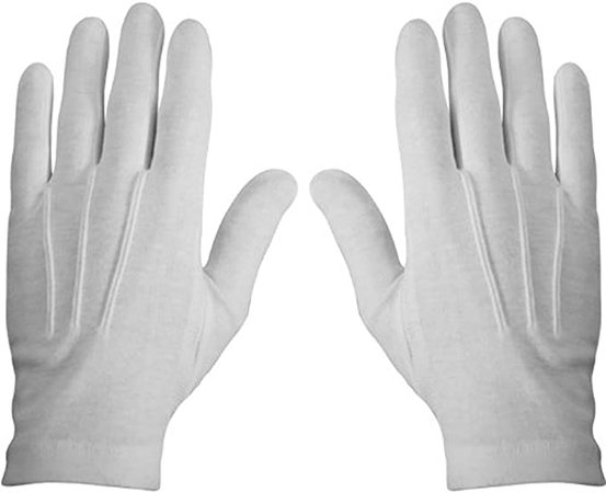 white dress gloves