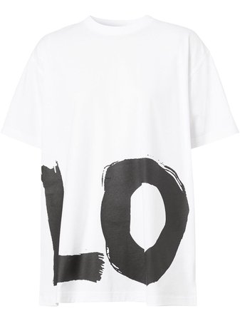 Burberry love print oversized T-shirt - FARFETCH