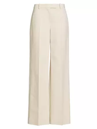 Shop The Row Banew Pleated Straight-Leg Pants | Saks Fifth Avenue