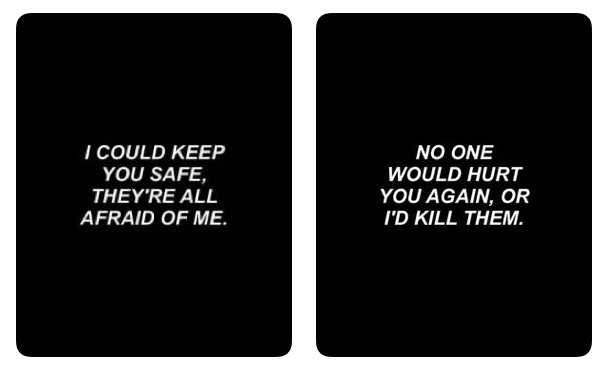 i could keep you safe theyre all afraid of me no one would hurt you again or id kill them tumblr pinterest quote black white bold writing