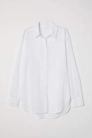 Airy Cotton Shirt - White