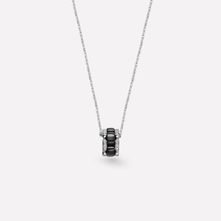 Ultra necklace - Ultra necklace in white ceramic, 18K white gold and diamonds - J3174 - CHANEL
