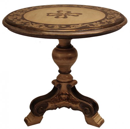 brown wood accent table