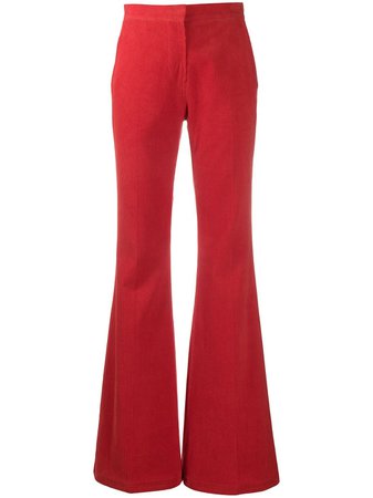 PushBUTTON flared corduroy trousers red PB2030301W - Farfetch
