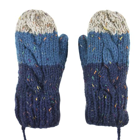 knitted glove blue ski - Google Search