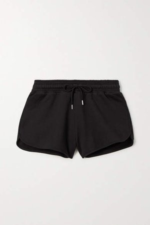 Farrah Organic Cotton-jersey Shorts - Black