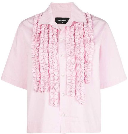 embroidered short-sleeve shirt