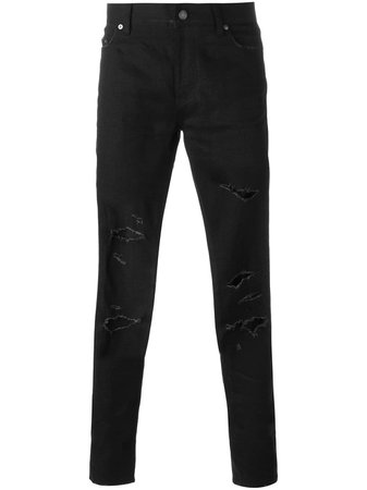 Saint Laurent skinny ripped jeans Black Men Clothing [11292763] - $296.19 : YSL Heels Sale, Outlet on Sale
