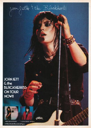 JOAN JETT AND THE BLACKHEARTS custom poster for WORLD TOUR 24X30 1982 | eBay