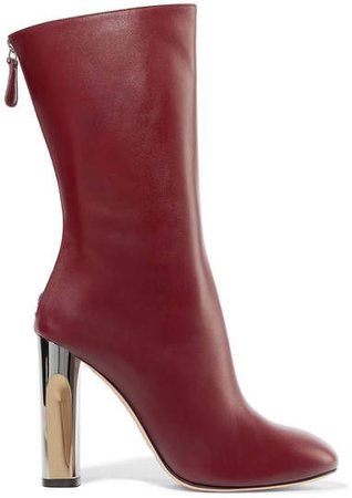 Leather Boots - Burgundy