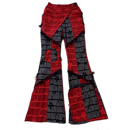 Super Cool Gothic Patchwork Deconstructed Red... - Depop