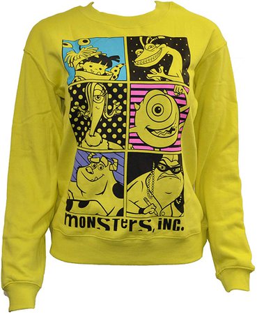 Disney Women's Pixar Monsters, Inc. Crew Neck Sweatshirt (M) at Amazon Women’s Clothing store