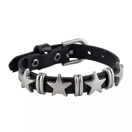 Grunge Aesthetic Star Leather Bracelet | BOOGZEL CLOTHING – Boogzel Clothing