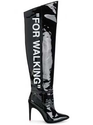 Off-White “For Walking” Thigh High Boots