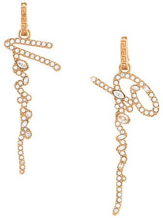 Versace Gianni Drop Earrings Ss20 | Farfetch.com