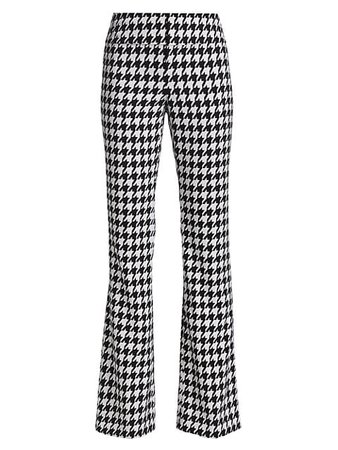 Shop Alice + Olivia Olivia Flared Checkered Pants | Saks Fifth Avenue