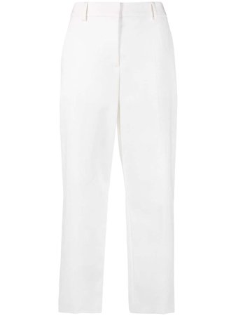 Shop white Boutique Moschino high-waisted wide leg trousers with Express Delivery - Farfetch