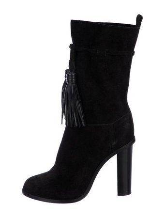 Lanvin Suede Tassel-Accented Boots - Shoes - LAN84985 | The RealReal
