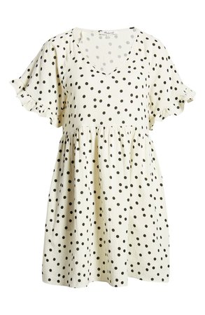 Women's Dot Toss Lightspun Ruffle Sleeve Babydoll Dress | Nordstrom