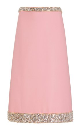 Embellished Cady Midi Skirt By Miu Miu | Moda Operandi
