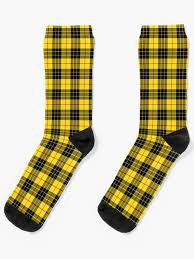yellow plaid socks