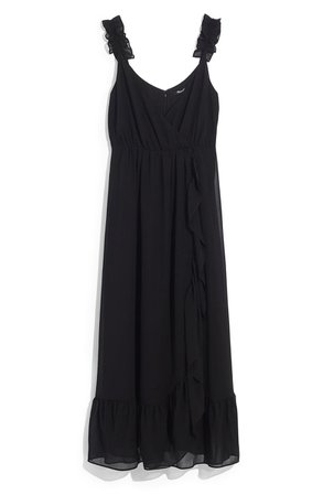 Madewell Ruffle Strap Faux Wrap Maxi Dress | Nordstrom
