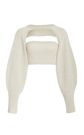 Sally Cropped Cotton-Blend Knit Top Set By Cult Gaia | Moda Operandi