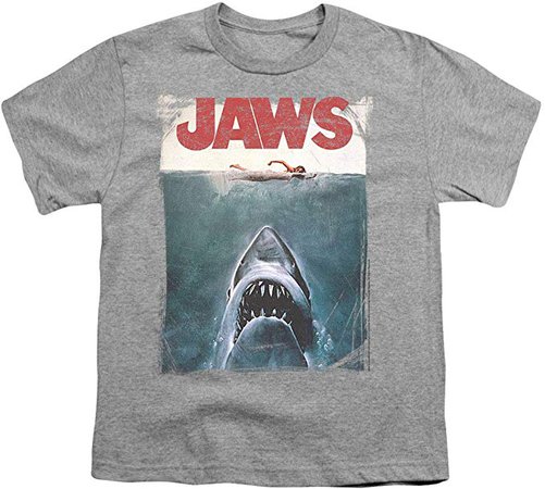 Jaws Shark Original Movie Poster Youth T Shirt & Stickers: Clothing