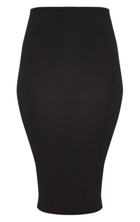 Basic Black Midi Skirt - Skirts - PrettylittleThing | PrettyLittleThing