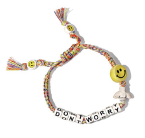 don’t worry beaded wrap string bracelet