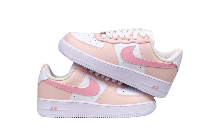 custom Air Force 1 sneakers shoes pink