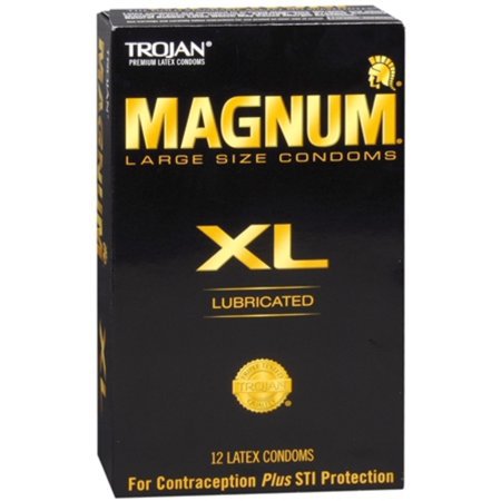 TROJAN Magnum XL Lubricated Premium Latex Condoms 12 Each (Pack of 3) - Walmart.com