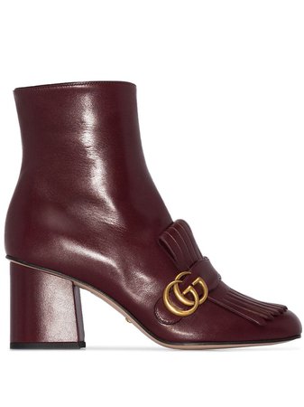 Gucci Marmont 75mm Fringed Ankle Boots - Farfetch