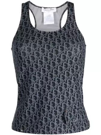 Christian Dior 1990-2000s pre-owned Trotter-print Tank Top - Farfetch