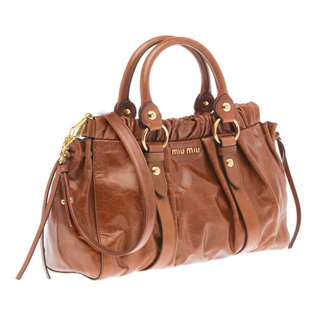 brown miu miu bag purse gold