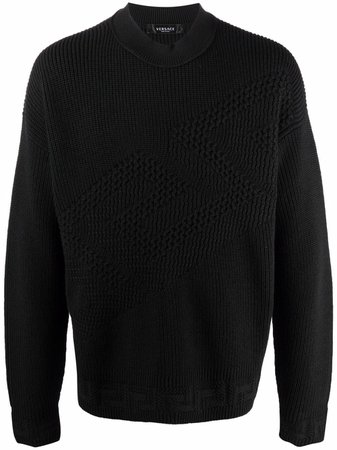 Shop Versace virgin wool knitted jumper with Express Delivery - FARFETCH