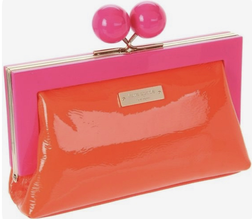 pink and orange purse