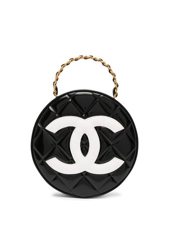 Chanel Pre-Owned 1995 CC diamond-quilted Vanity Bag - Farfetch