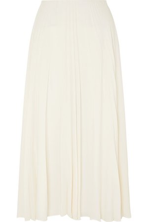 Valentino | Pleated silk-georgette midi skirt | NET-A-PORTER.COM