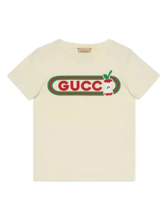Gucci Kids Apple logo-print T-shirt - Farfetch
