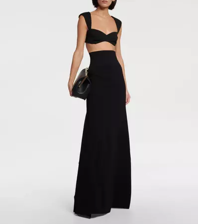 High Waisted Maxi Skirt in Black - Victoria Beckham | Mytheresa