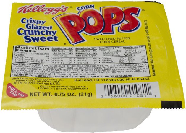 Kelloggs Corn Pops Cereal Bowls .75oz in Bulk at Warehouse115