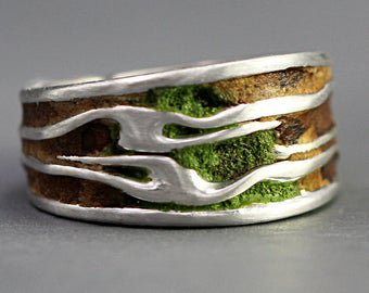 Sterling and Tree Bark Jewelry
