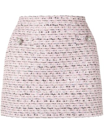 Alessandra Rich Embroidered Mini Skirt